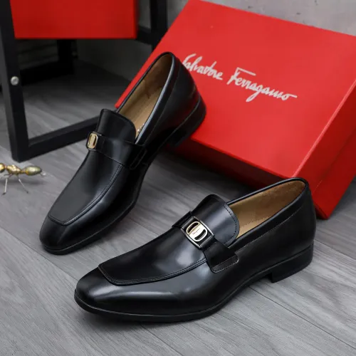 Wholesale Salvatore Ferragamo Leather Shoes For Men #1433541 $108.00 USD, Wholesale Quality Replica Salvatore Ferragamo Leather Shoes
