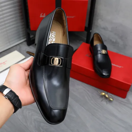 Replica Salvatore Ferragamo Leather Shoes For Men #1433541 $108.00 USD for Wholesale