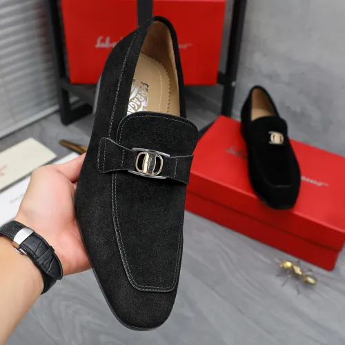 Replica Salvatore Ferragamo Leather Shoes For Men #1433542 $108.00 USD for Wholesale
