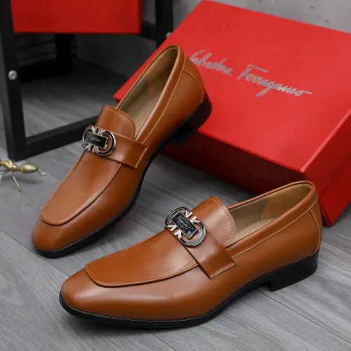 Wholesale Salvatore Ferragamo Leather Shoes For Men #1433543 $108.00 USD, Wholesale Quality Replica Salvatore Ferragamo Leather Shoes