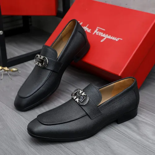 Wholesale Salvatore Ferragamo Leather Shoes For Men #1433547 $108.00 USD, Wholesale Quality Replica Salvatore Ferragamo Leather Shoes