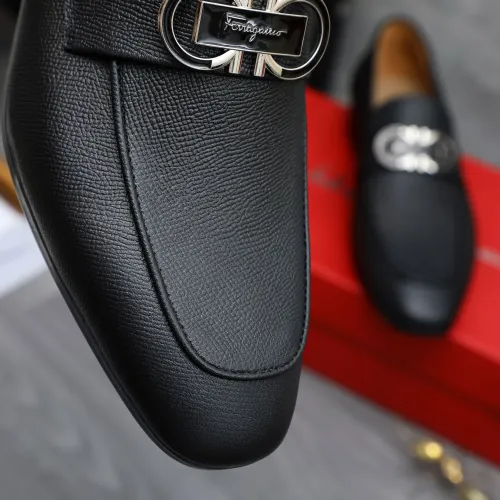 Replica Salvatore Ferragamo Leather Shoes For Men #1433547 $108.00 USD for Wholesale