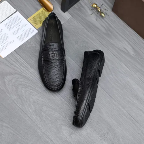 Replica Bottega Veneta BV Leather Shoes For Men #1433552 $85.00 USD for Wholesale