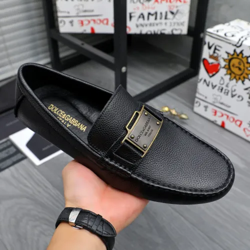 Replica Dolce & Gabbana D&G Leather Shoes For Men #1433574 $76.00 USD for Wholesale