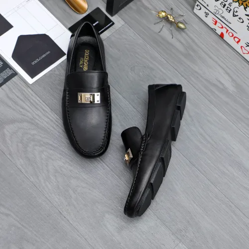Replica Dolce & Gabbana D&G Leather Shoes For Men #1433575 $76.00 USD for Wholesale