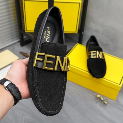 Replica Fendi Leather Shoes For Men #1433576 $76.00 USD for Wholesale