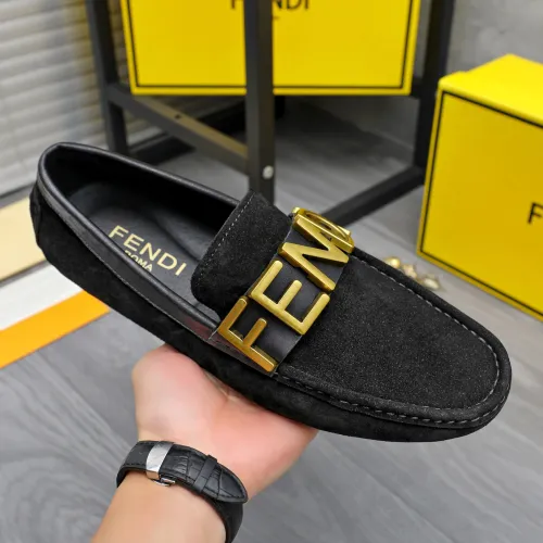 Replica Fendi Leather Shoes For Men #1433576 $76.00 USD for Wholesale