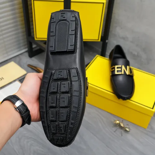 Replica Fendi Leather Shoes For Men #1433577 $76.00 USD for Wholesale