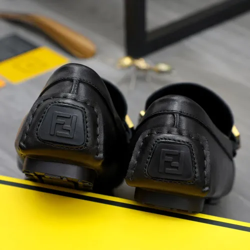 Replica Fendi Leather Shoes For Men #1433577 $76.00 USD for Wholesale
