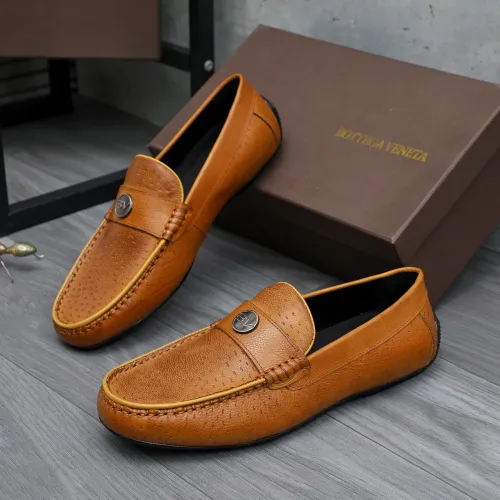 Replica Bottega Veneta BV Leather Shoes For Men #1433627 $82.00 USD for Wholesale