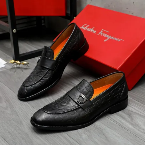 Wholesale Salvatore Ferragamo Leather Shoes For Men #1433629 $88.00 USD, Wholesale Quality Replica Salvatore Ferragamo Leather Shoes