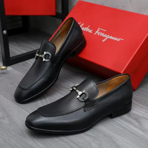 Wholesale Salvatore Ferragamo Leather Shoes For Men #1433640 $105.00 USD, Wholesale Quality Replica Salvatore Ferragamo Leather Shoes