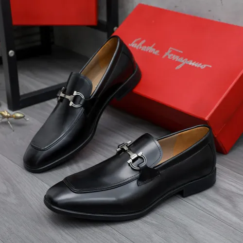 Wholesale Salvatore Ferragamo Leather Shoes For Men #1433641 $105.00 USD, Wholesale Quality Replica Salvatore Ferragamo Leather Shoes