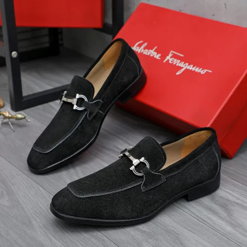 Wholesale Salvatore Ferragamo Leather Shoes For Men #1433642 $105.00 USD, Wholesale Quality Replica Salvatore Ferragamo Leather Shoes