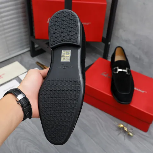 Replica Salvatore Ferragamo Leather Shoes For Men #1433642 $105.00 USD for Wholesale
