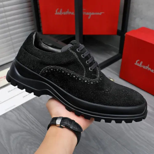 Replica Salvatore Ferragamo Leather Shoes For Men #1433643 $115.00 USD for Wholesale