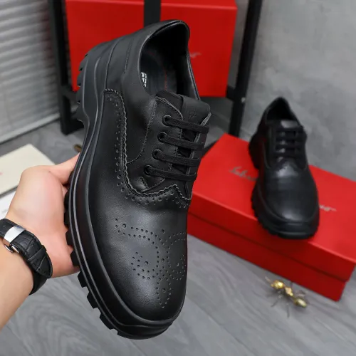 Replica Salvatore Ferragamo Leather Shoes For Men #1433647 $115.00 USD for Wholesale