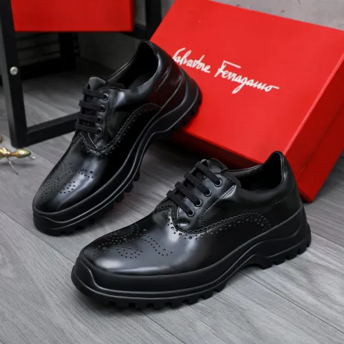 Wholesale Salvatore Ferragamo Leather Shoes For Men #1433649 $115.00 USD, Wholesale Quality Replica Salvatore Ferragamo Leather Shoes