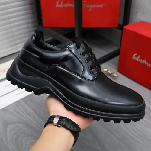 Replica Salvatore Ferragamo Leather Shoes For Men #1433650 $115.00 USD for Wholesale