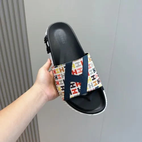 Replica Hermes Slippers For Men #1433955 $52.00 USD for Wholesale