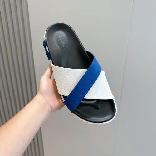 Replica Hermes Slippers For Men #1433960 $56.00 USD for Wholesale