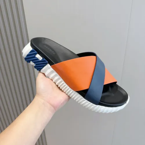 Replica Hermes Slippers For Men #1433963 $56.00 USD for Wholesale