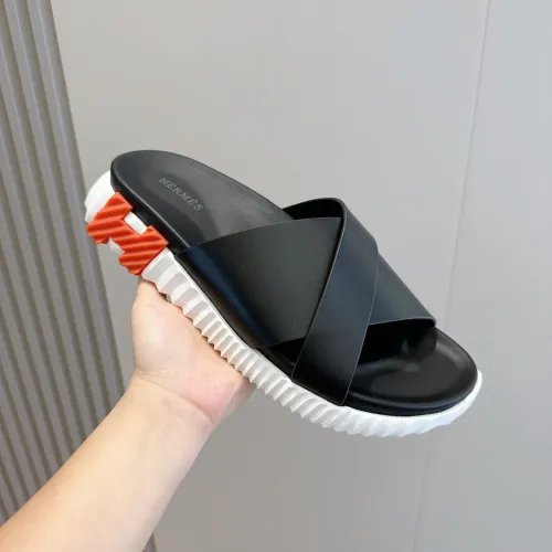 Replica Hermes Slippers For Men #1433966 $56.00 USD for Wholesale