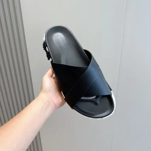 Replica Hermes Slippers For Men #1433968 $56.00 USD for Wholesale