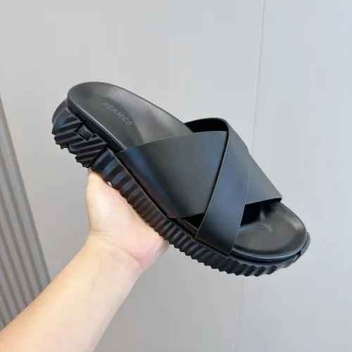 Replica Hermes Slippers For Men #1433971 $56.00 USD for Wholesale