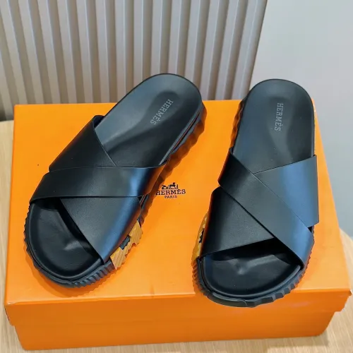 Replica Hermes Slippers For Men #1433972 $56.00 USD for Wholesale