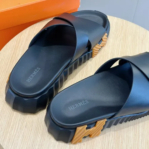 Replica Hermes Slippers For Men #1433972 $56.00 USD for Wholesale