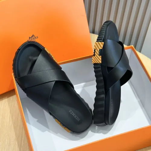 Replica Hermes Slippers For Men #1433972 $56.00 USD for Wholesale