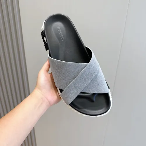 Replica Hermes Slippers For Men #1433973 $56.00 USD for Wholesale