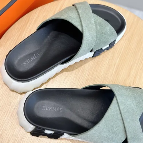 Replica Hermes Slippers For Men #1433974 $56.00 USD for Wholesale