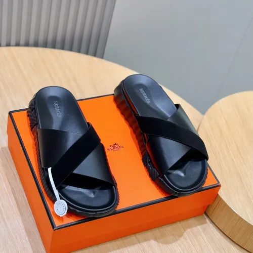 Replica Hermes Slippers For Men #1433977 $56.00 USD for Wholesale