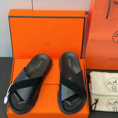 Replica Hermes Slippers For Men #1433977 $56.00 USD for Wholesale