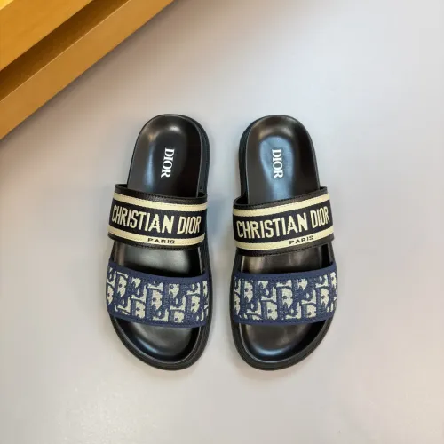 Replica Christian Dior Slippers For Men #1433991 $56.00 USD for Wholesale