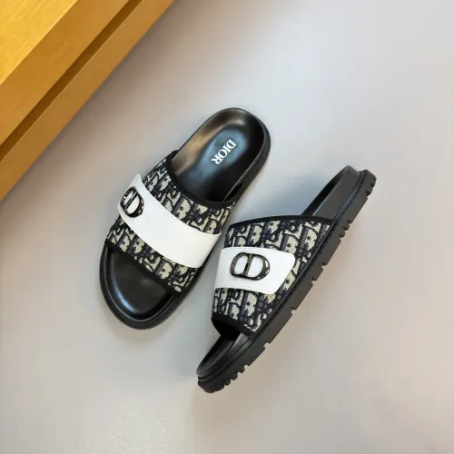 Replica Christian Dior Slippers For Men #1433994 $56.00 USD for Wholesale