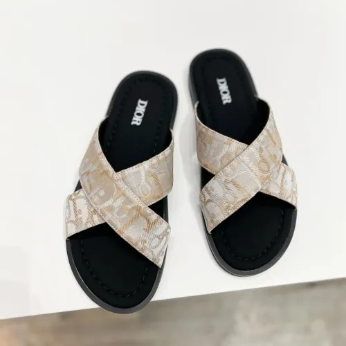 Replica Christian Dior Slippers For Men #1433999 $56.00 USD for Wholesale