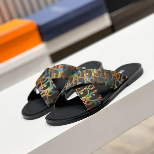 Replica Christian Dior Slippers For Men #1434001 $56.00 USD for Wholesale