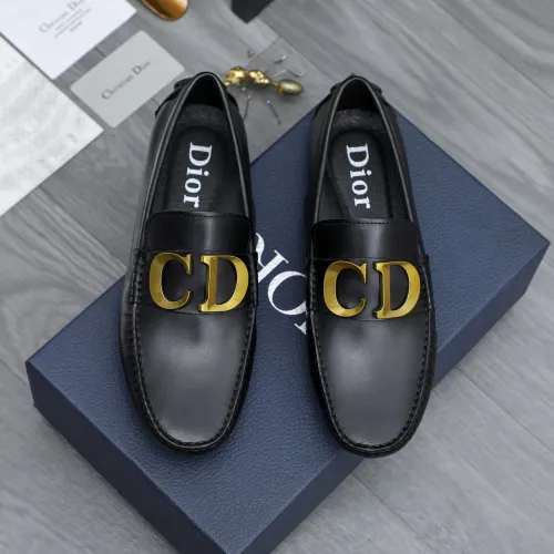 Wholesale Christian Dior Leather Shoes For Men #1434032 $76.00 USD, Wholesale Quality Replica Christian Dior Leather Shoes