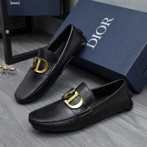 Replica Christian Dior Leather Shoes For Men #1434032 $76.00 USD for Wholesale