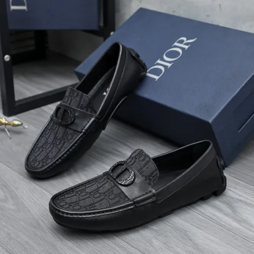 Replica Christian Dior Leather Shoes For Men #1434034 $76.00 USD for Wholesale
