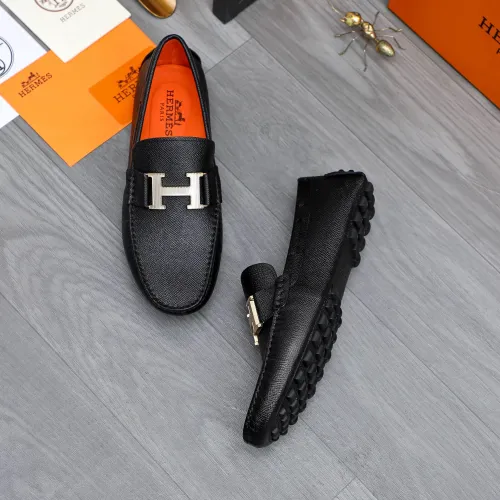 Replica Hermes Leather Shoes For Men #1434041 $76.00 USD for Wholesale