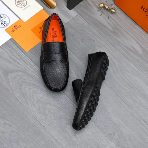 Replica Hermes Leather Shoes For Men #1434042 $76.00 USD for Wholesale