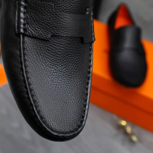 Replica Hermes Leather Shoes For Men #1434042 $76.00 USD for Wholesale