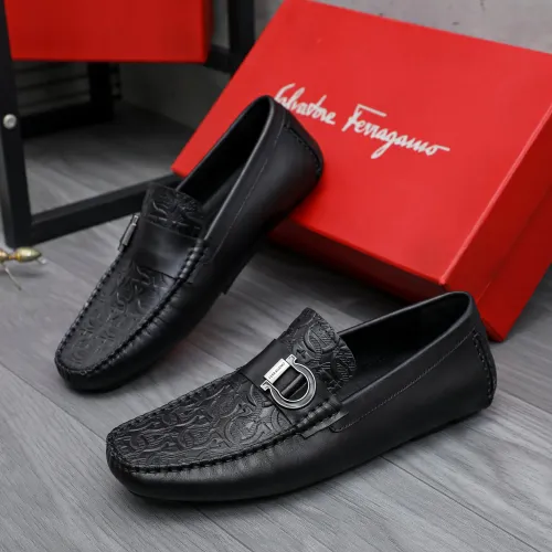 Wholesale Salvatore Ferragamo Leather Shoes For Men #1434058 $76.00 USD, Wholesale Quality Replica Salvatore Ferragamo Leather Shoes
