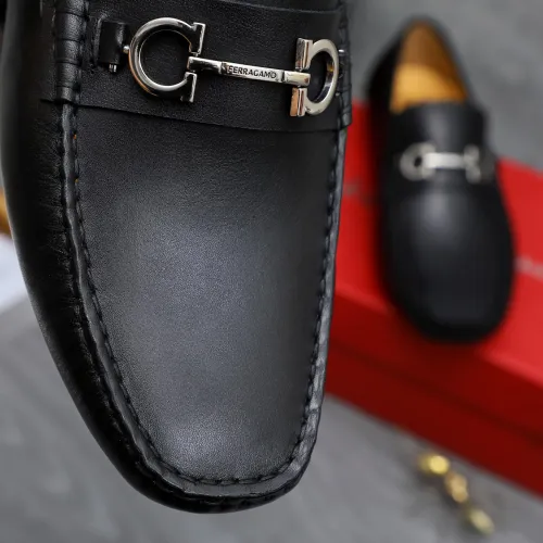 Replica Salvatore Ferragamo Leather Shoes For Men #1434059 $76.00 USD for Wholesale