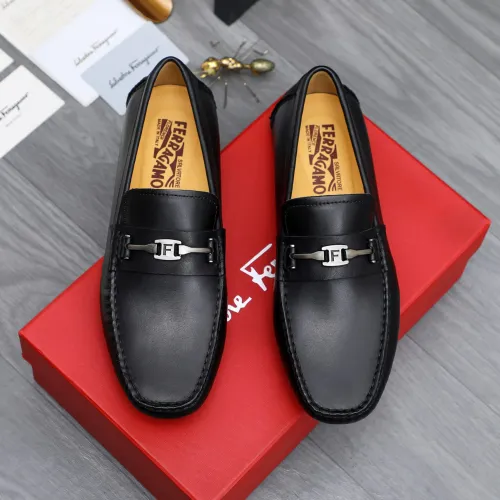 Wholesale Salvatore Ferragamo Leather Shoes For Men #1434060 $76.00 USD, Wholesale Quality Replica Salvatore Ferragamo Leather Shoes