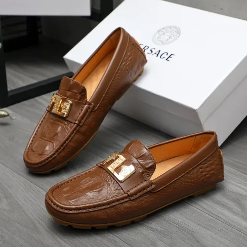 Replica Versace Leather Shoes For Men #1434073 $72.00 USD for Wholesale